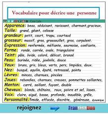 Vocabulaire Pour Decrire Une Personne Apprendre Le Francais French Expressions Decrire Une Personne