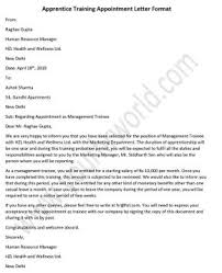 We have an article for that. Appointment Letter For Apprentice Trainees Sample Offer Letter Format