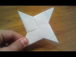 How To Make A Ninja Star Out Of Paper How To Make A Paper Ninja Star Shuriken Origami Youtube Paper Ninja Stars Ninja Star Origami Shuriken