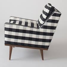 Black And White Checkered Armchair Jack Chair Windowpane Plaid Plaid Chair Home Furniture