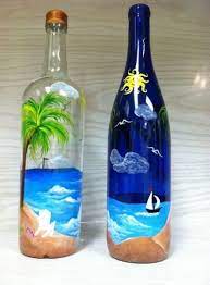 Painting Glass Bottles Decor 19 Trendy Ideas Bottles Decoration Glass Bottles Art Hand Painted Bottles