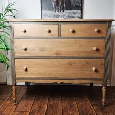 Sharing this small retro atomic dresser revamp ❤️ Reminiscent of a classic  blue Wedgwood vase.. #fusion coal black/blue pine