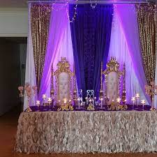 Royal Theme Sweetheart Table Backdrop Purple Wedding Theme Purple Wedding Decorations Blue Wedding Decorations