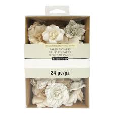 Search for rose gold faster & better here at searchandshopping White Mulberry Printed Paper Flower Embellishments By Recollections Michaels