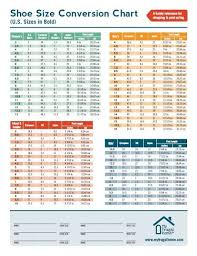 Shoe Size Conversion Chart Chart Shoe Size Conversion