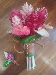 Red N Pink Ginger Anthurium Wedding Flower Arrangements Tropical Wedding Bouquets Yellow Wedding Flowers