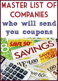 List Of Companies To Email For Coupons Couponing For Beginners Coupons Shopping Coupons