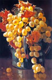Edwin Deakin 1838 1923 Angliya Ssha Veggie Art Grape Oil Wine Art