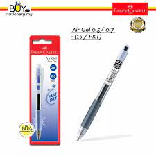 Faber castell rx gel pen with 0.5mm tip blue ink 6 pens set for daily use. Faber Castell Air Gel Pen 0 5 0 7 1s Pkt Lazada