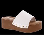 White Pearl Slide Sandals