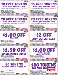 Best 2020 Chuck E Cheese Coupons Free Tokens Tickets Chuck E Cheese Birthday Chuck E Cheese Free Printable Coupons