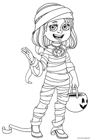 Sponge bob halloween s … Halloween Girl Mummy Costume Trick Or Treat Coloring Pages Printable