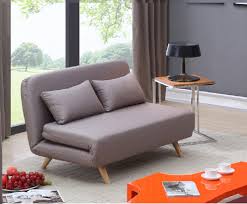 This is a posh recliner lounger with three seat positions for comfortable relaxing. Compact Fabric And Wood Sleeper Sofa