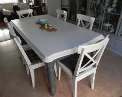 Renewing A Second Hand Kitchen Table With Paint Kitchen Table Settings Dining Room Chairs Modern Zinc Dining Tables