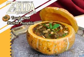 Finished Tough Meat Stuffed Pumpkin Recipe From The Legend Of Zelda Breath Of The Wild Game Series Compared To The Pixel Sprite Of Recipes Healthy Cooking Food