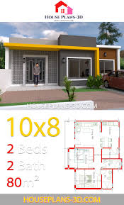 Buying a house in the philippines is a little bit expensive. House Design 10x8 With 2 Bedrooms House Plans 3d House Construction Plan Philippines House Design House Design