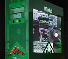 The voodoo omen is visually stunning inside and out; Voodoo Pc Omen A121x Crossfire Extreme Gamer Pc Hothardware