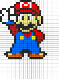 Mario Perler Bead Pattern Bead Sprite Perle A Repasser Modeles Point De Croix Et Points De Couture