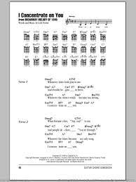 Porter I Concentrate On You Sheet Music For Guitar Chords Guitar Chords And Lyrics Guitar Chords Lyrics And Chords