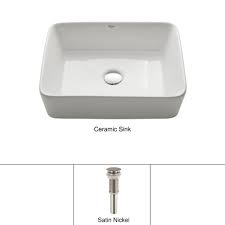 There's a nice sleek looking one with a smooth draining area on an incline (like this one: Reviews For Kraus Rectangular Ceramic Vessel Bathroom Sink In White With Pop Up Drain In Satin Nickel Kcv 121 Sn The Home Depot