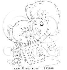 Advertisement ©2020 clipartpanda.com about terms movie subtitles number lookup. Clipart Of A Black And White Mother Reading A Story Book To Her Daughter Royalty Free Vector Illustration By Alex Bannykh 1243208