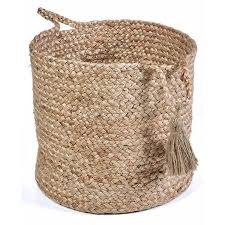 Lr Home Natural Jute 15 X 15 X 15 Montego Solid Decorative Storage Basket Walmart Com Decorative Storage Baskets Storage Baskets Jute Basket
