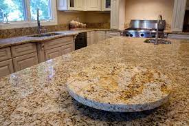 Plan is to paint the rest of the house a light grey. Golden Beach Granite Kitchen Granite Lazy Susan Traditional Kitchen Dc Metro By Granite Grannies Houzz