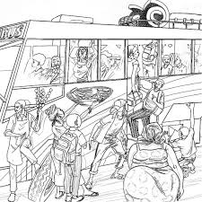 Make a straight outline on your sketches. The Day I Left Home For The City Storybooks Outline