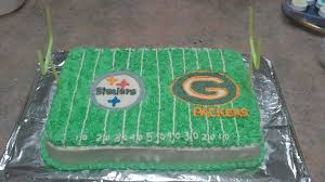 Green Bay Vs Steelers Super Bowl Cake With Images Superbowl Cake Bowl Cake Steelers Super Bowls