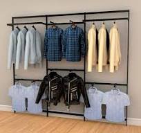 Vertik Wall Mounted Retail Clothing Display Unit w/8 Faceoutes, 2 Hanging  Rails | 3- Sections | 38" Wide - UDIZINE