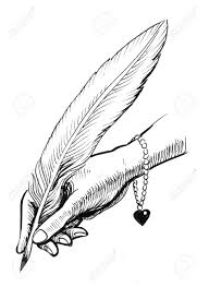 Silhouette hand holding hammer clipart drawing vector. Woman Hand Holding A Quill Pen Ink Black And White Drawing Stock Photo Picture And Royalty Free Image Image 136528397