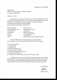 Ada banyak lowongan pekerjaan yang. Contoh Surat Lamaran Kerja Dari Leader Institute Leader Institute