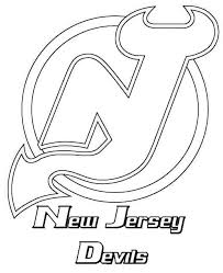 New Jersey Devils Ice Hockey Team Coloring Picture Ice Hockey Teams Sports Coloring Pages Hockey Teams