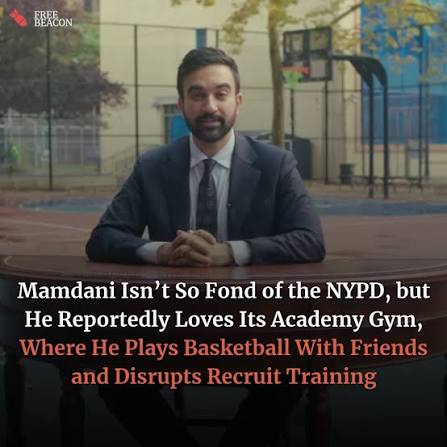 New York City mayor Zohran Mamdani isn't so fond of the NYPD. But he loves  the police academy's gym in Queens, which he reportedly uses to play  full-court basketball with his friends,