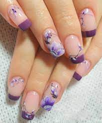 30 Nail Art That You Will Love World Inside Pictures Purple Nail Art Flower Nails Floral Nail Art