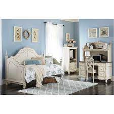 The victorian styling incorporates floral motif hardware and traditional carving details on the ecru white finished dresser that will create the feeling of stepping into a fairy tale. Cinderella Daybed Bedroom Set Antique White Homelegance Furniture Cart
