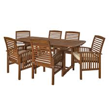 Maybe you would like to learn more about one of these? Manor Park 7 Piece Solid Wood Outdoor Patio Dining Set Dark Brown Walmart Com Walmart Com