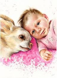 We allow you to add your pet's name or even a custom message that can be printed on your pet portrait art if you prefer. Personalised Pet Portrait Painting By Astrid Brisson Notonthehighstreet Com