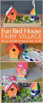 Bird House Crafts For Kids Diy Bird House Fairy Garden Craft For Kids This Is Such A Fun And Easy Craft Project Using Small Fairy Garden Crafts Kids Fairy Garden Garden Crafts For Kids