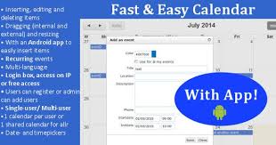 Fast Easy Calendar With Android App By Wolberspl Fast Easy Calendar With App A Complete Javascript Calendar With The Base Jqu Jquery App Psd Template Free