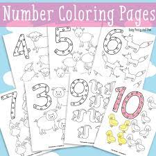 Follow the color key and watch the image come to life before your very eyes. Animals Number Coloring Pages Easy Peasy And Fun