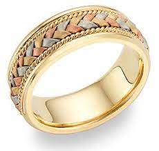 Our Best Selling Wedding Band Is In Tri Color Gold See It Here Http Applesofgold Com Wed D Braided Wedding Band Black Hills Gold Jewelry Wedding Ring Bands