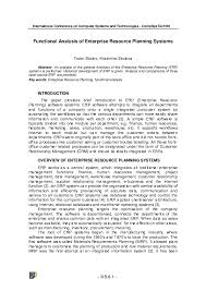 The merger of the two concepts gineering Pdf Functional Analysis Of Enterprise Resource Planning Systems Todor Stoilov And Krasimira Stoilova Academia Edu