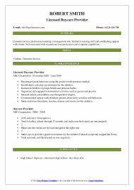 Daycare Provider Resume Samples Qwikresume