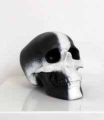 Black Skull With White Cross Skull Decor Etsy In 2020 Skull Decor Skull Skull Painting