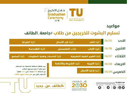 مواعيد تسليم بشت التخرج وبطاقات الدعوة الخاصة بالخريجين وعائلاتهم