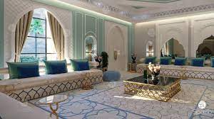 Woman Majlis Interior Design And Arabic Decoration In Abu Dhabi Villa Moroccan Style Interior Majlis Interior Design Interior Design Dubai