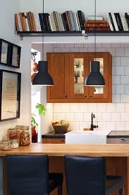 The smallest ikea hektar pendant lamp has a diameter of 9 (32 cm) and height of 10.25 (26 cm). Hektar Pendant Lamp Dark Grey 38 Cm Ikea Dining Room Remodel Kitchen Interior Unique Kitchen