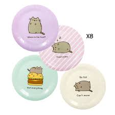 Pack Of 8 Pusheen Paper Plates Birthday Party Cat Kitten Pets Decoration Table Paper Plates Party Paper Plates Birthday Shopkins Birthday Party