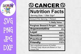 This sign is the fourth of the zodiac and represents family, home life and origins. Cancer Zodiac Sign Nutrition Facts Svg Cancer Svg 407641 Cut Files Design Bundles